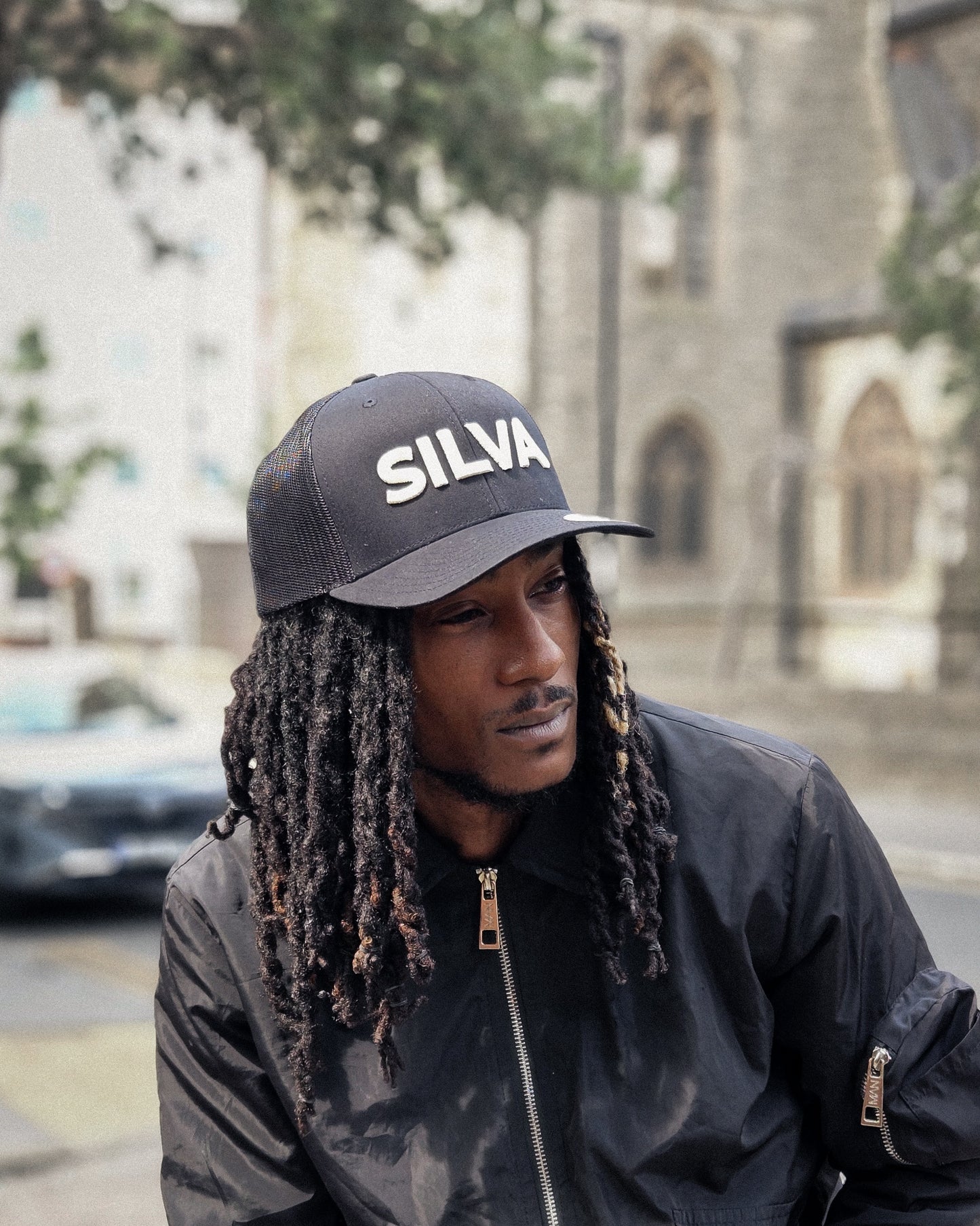 SILVA Logo Cap – Black/Beige/Grey